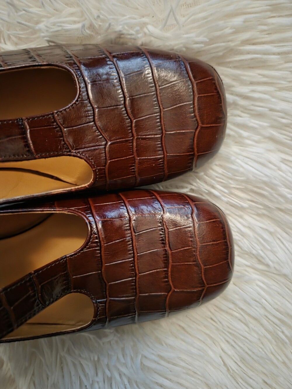 Sezane Monique Babies High Heel in Choco Croco size 39 - Picture 7 of 12